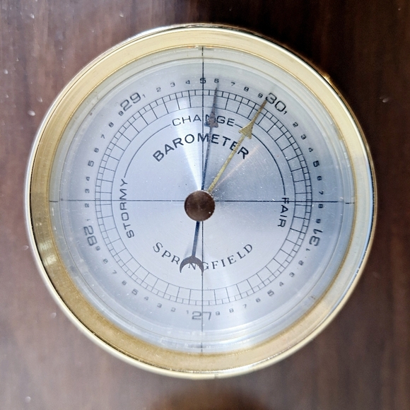One Jason and one Springfield Brand" Weather The Storm" Vintage Barometers. - Picture 7 of 15